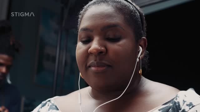 People sharing their stories in STIGMA’s community film